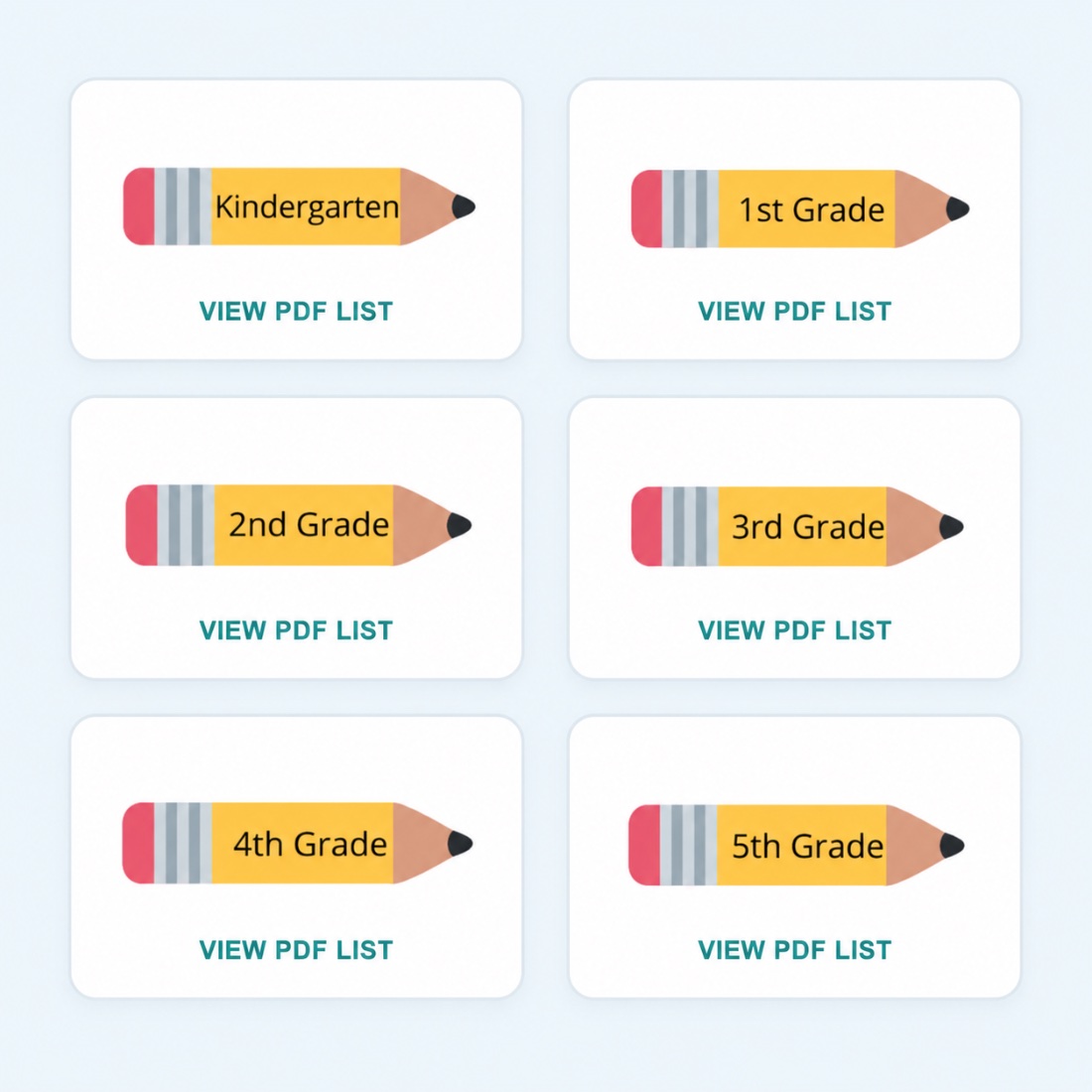 Grade Level Supply List